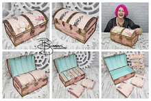 Load image into Gallery viewer, SALE BELINDA BASSON - KIT- STEAMER TRUNK WITH 8 STORAGE BOXES