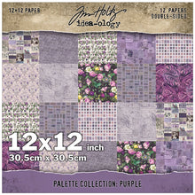 Load image into Gallery viewer, TIM HOLTZ PALETTE COLLECTION 12" X 12" PAPERPACK - PURPLE
