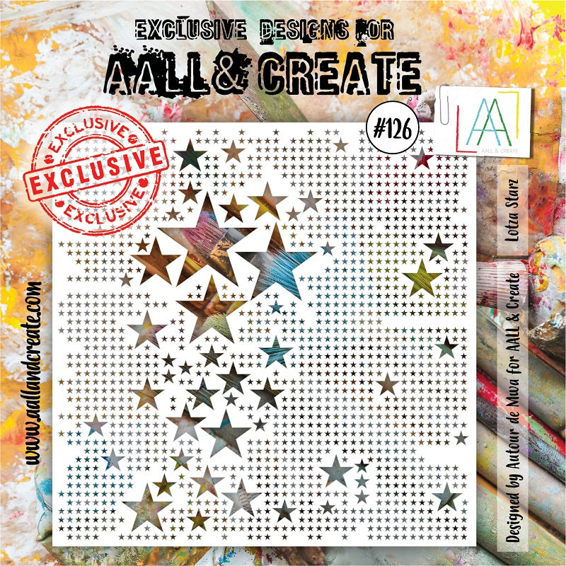AALL & CREATE STENCIL #126 Lotza Stars
