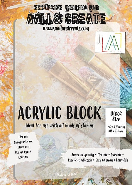 AALL & CREATE Acrylic Block Size 12.5 x 8.75in