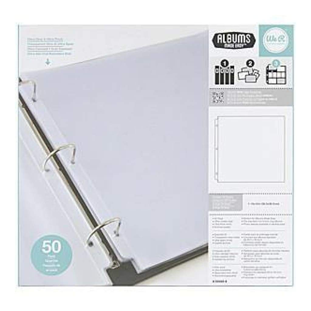 WE R MEMORY KEEPERS Ring Page Protectors / refills 50pc