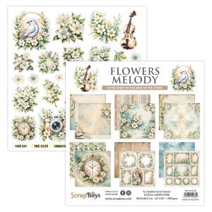 SCRAPBOYS FLOWERS MELODY 12 X 12 PAPER PACK 250GSM  FLME 08