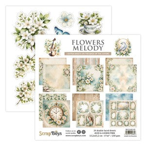 SCRAPBOYS FLOWERS MELODY   PAPERPACK 6