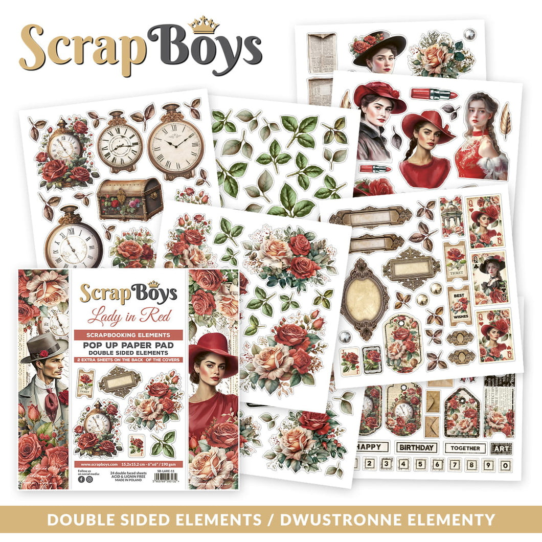 SCRAPBOYS LADY IN RED 6