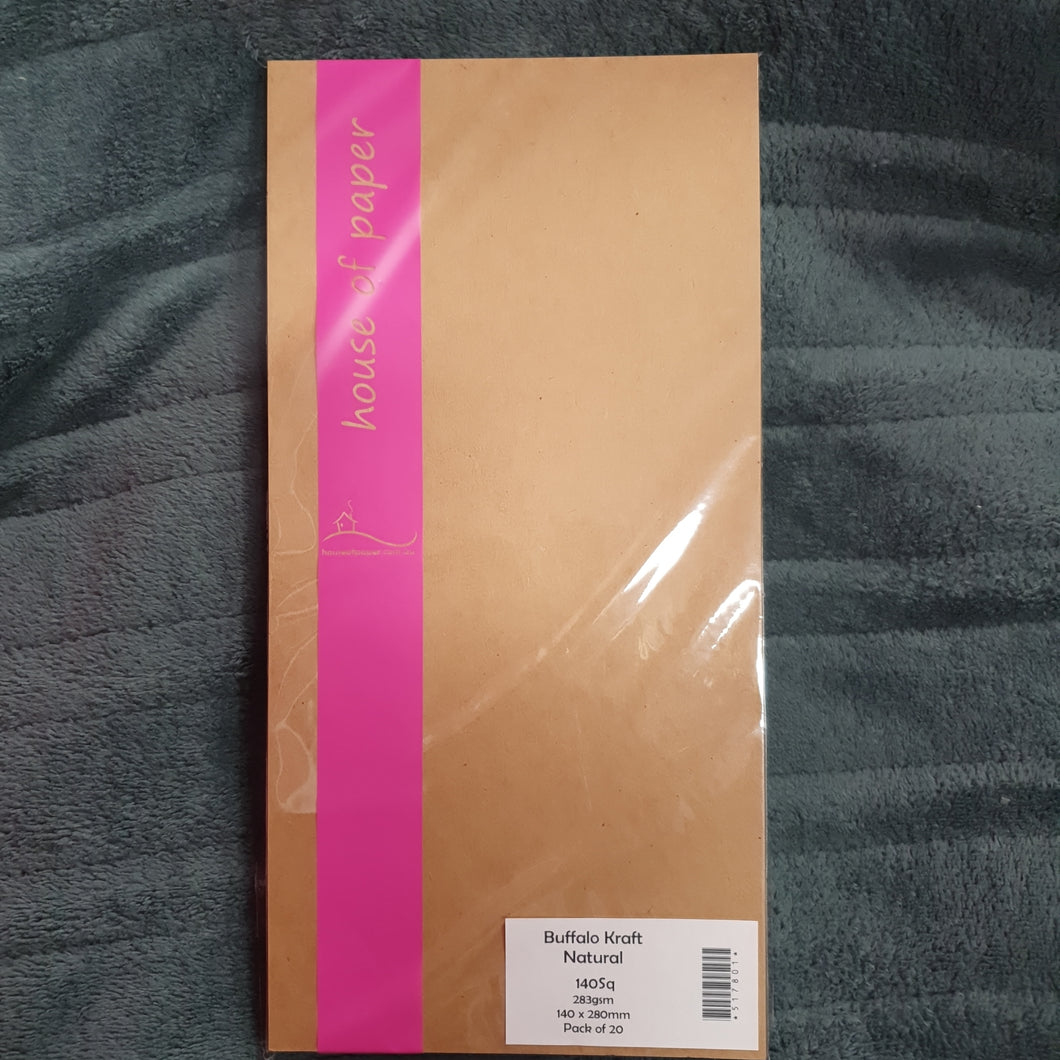 Buffalo kraft 140sq Envelopes 283gsm 20pk