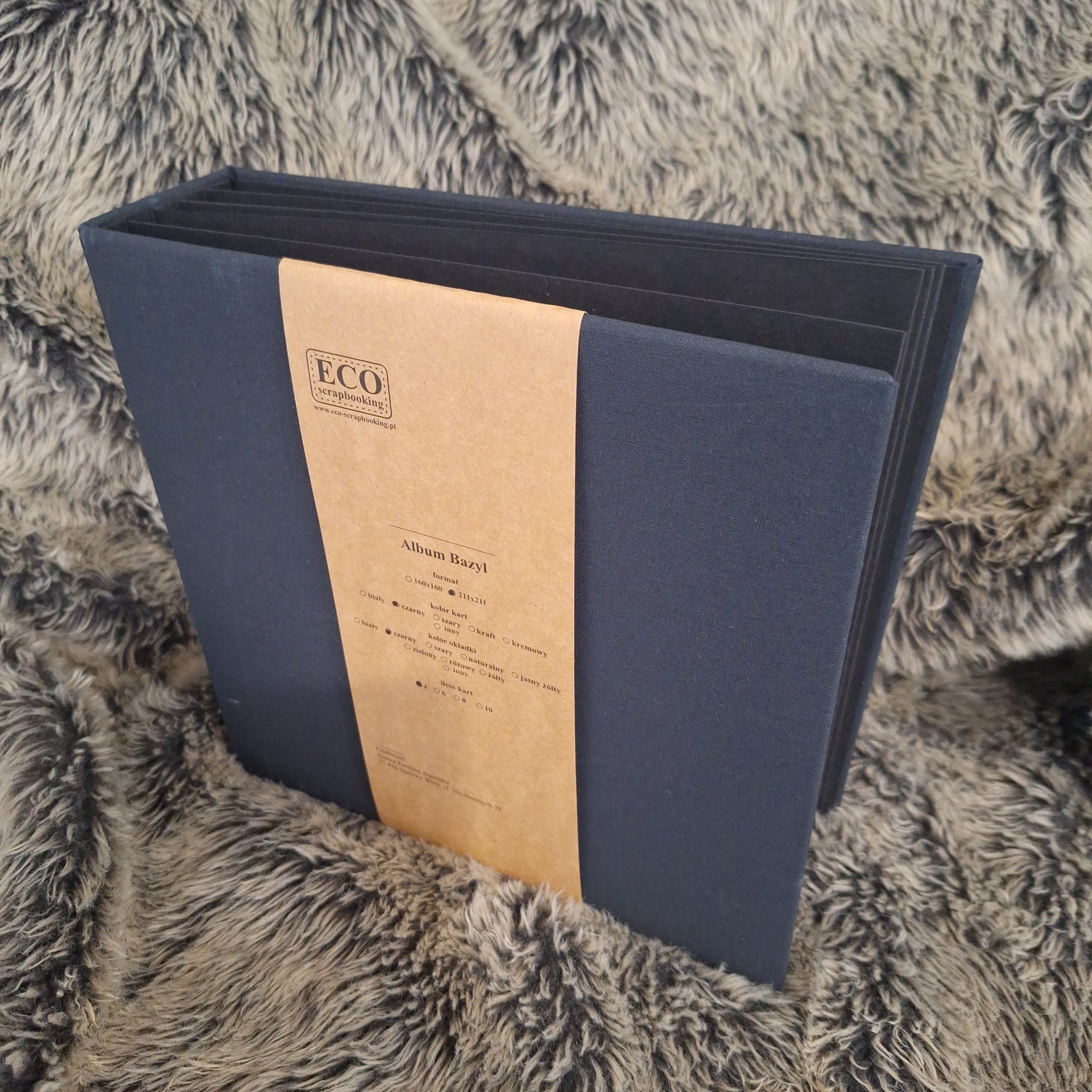 BLACK LINEN BLANK ALBUM 211 X 211