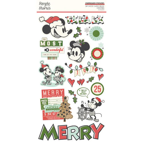 SIMPLE STORIES SAY CHEESE CLASSIC MOUSE CHRISTMAS STICKERS 25208