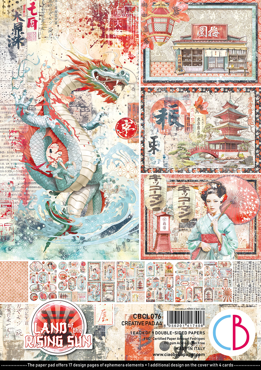 CIAO BELLA A4 CREATIVE PAD LAN OF THE RISING SUN CBCL076