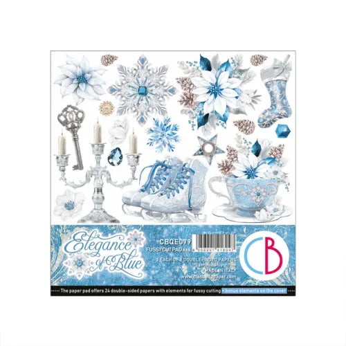 CIAO BELLA  ELEGANCE OF BLUE  FUSSY CUT  PAD CBOE079