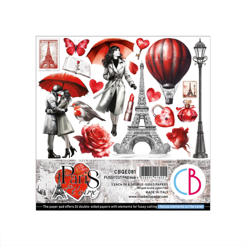 CIAO BELLA PARIS JE T'AIME  FUSSY CUT  PAD CBQE081