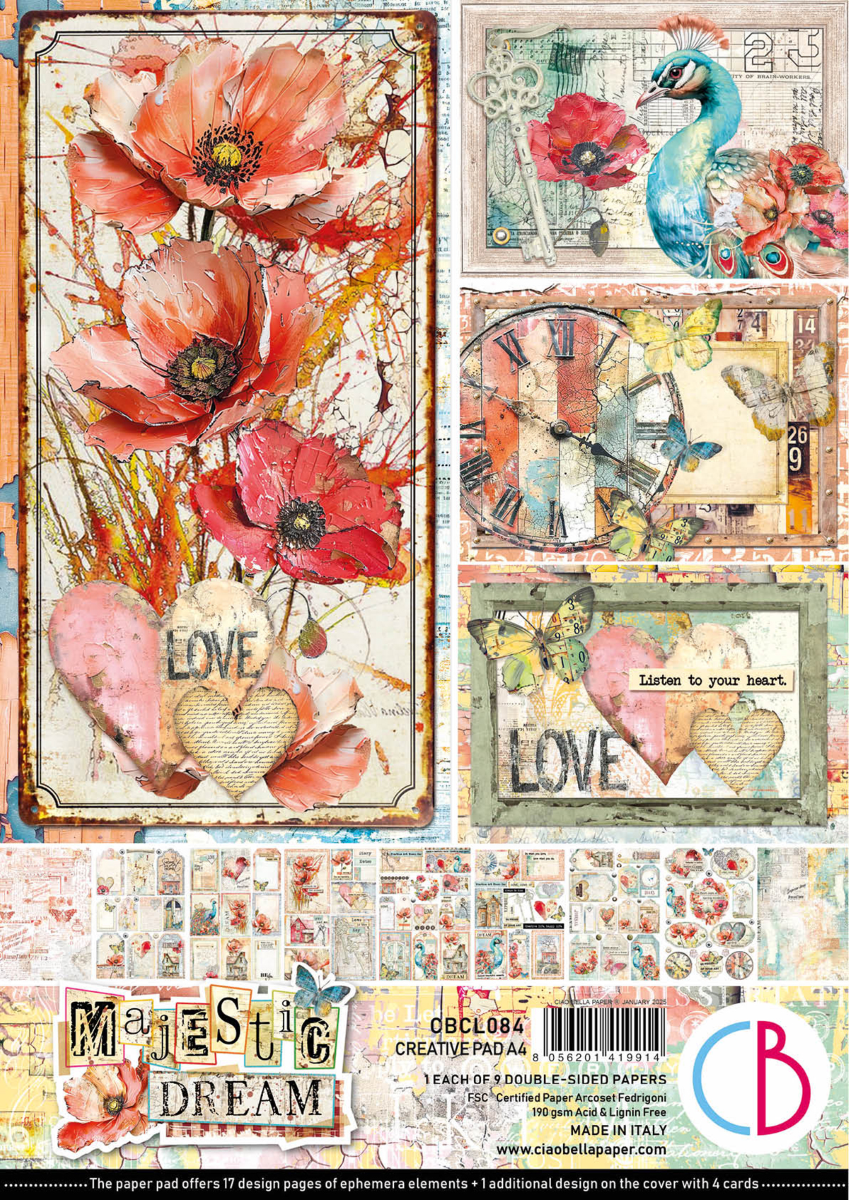 CIAO BELLA A4 CREATIVE PAD MAJESTIC DREAM CBCL084