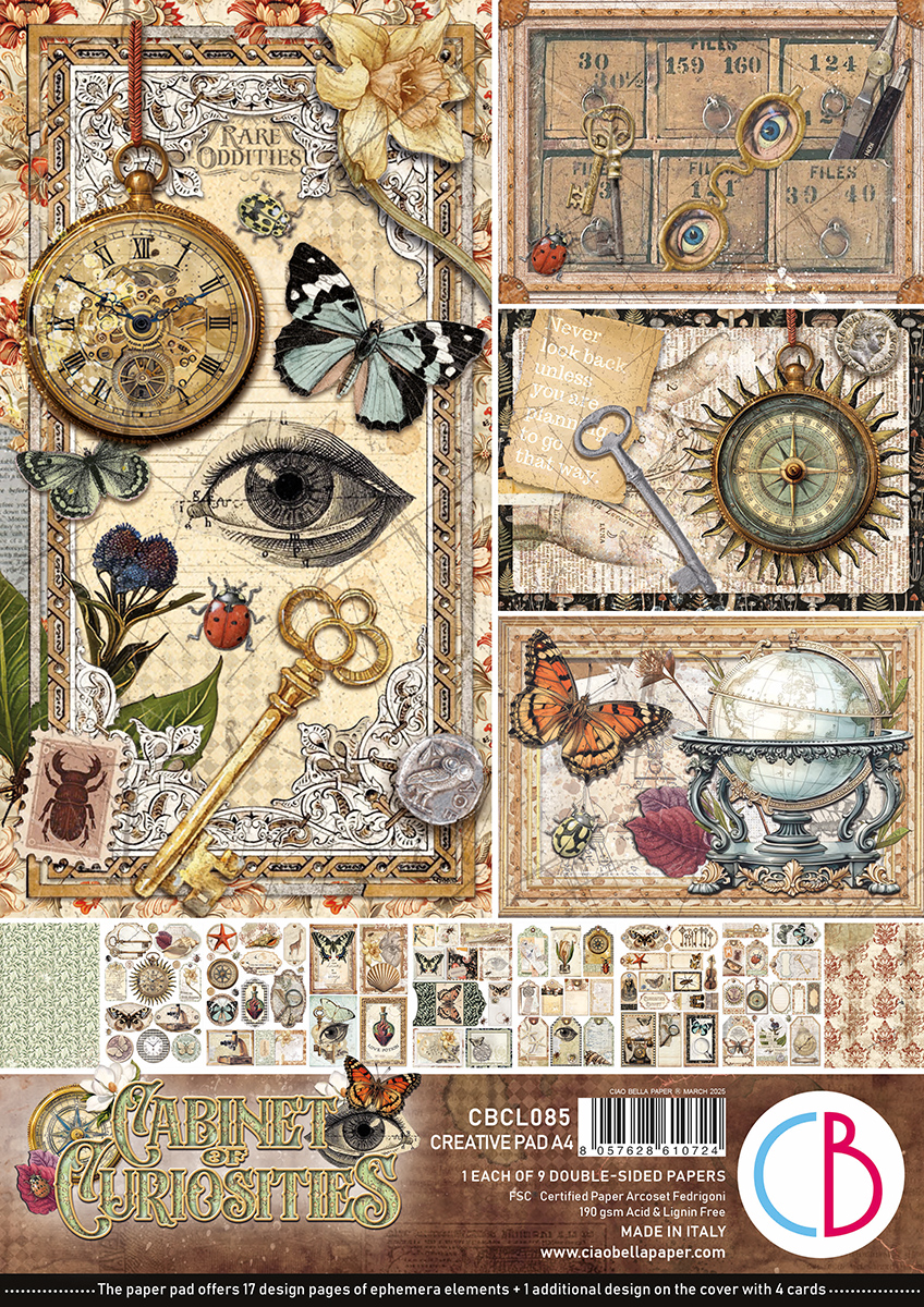 CIAO BELLA A4 CREATIVE PAD CABINET OF CURIOSITY CBCL085