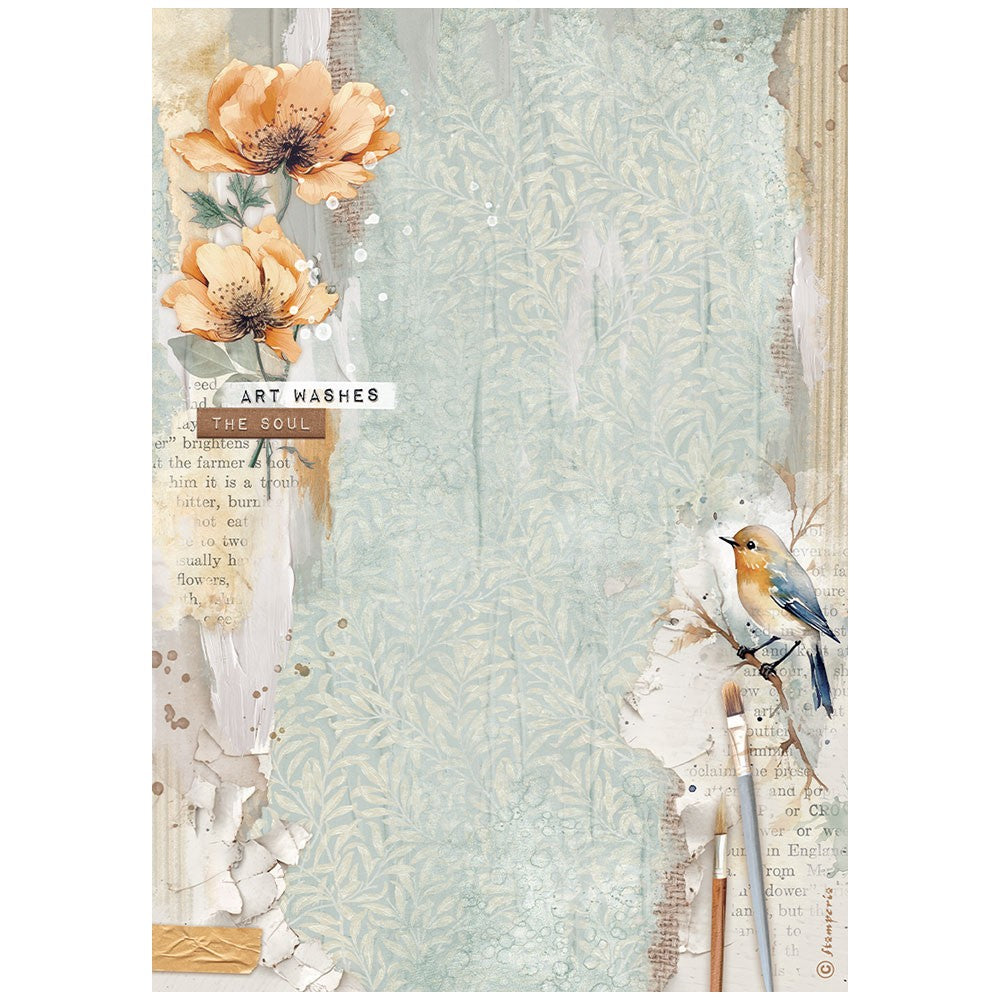 STAMPERIA  A4 Rice Paper - SECRET DIARY DFSA4865