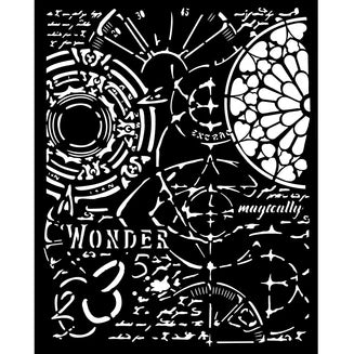 STAMPERIA  MASTER OF MAGIC  20CM X 25CM STENCIL KSTD175