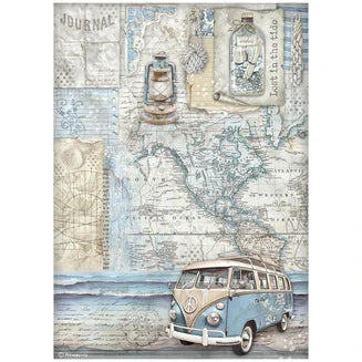 STAMPERIA SILENT SEA  A4 RICE PAPER   DFSA41028