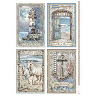 STAMPERIA SILENT SEA  A4 RICE PAPER   DFSA41029