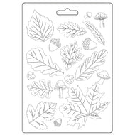 STAMPERIA -  A5  MOULD  WHISPERING WOODS LEAVES K3PTA5676