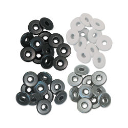 WER  Memory Keepers - Wide Eyelets  GREY 40pc 41594-7