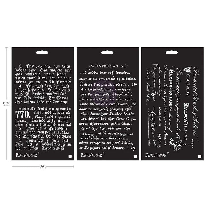 FINNABAIR STENCILS  X 3 OLD PAGES 951320