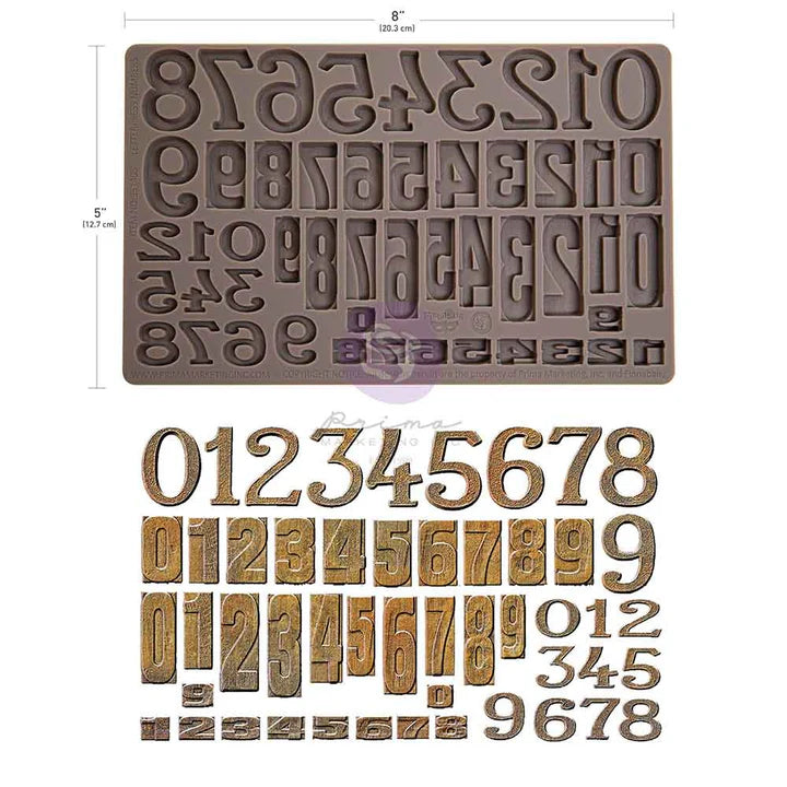 PRIMA FINNABAIR MOULD LETTERPRESS NUMBERS