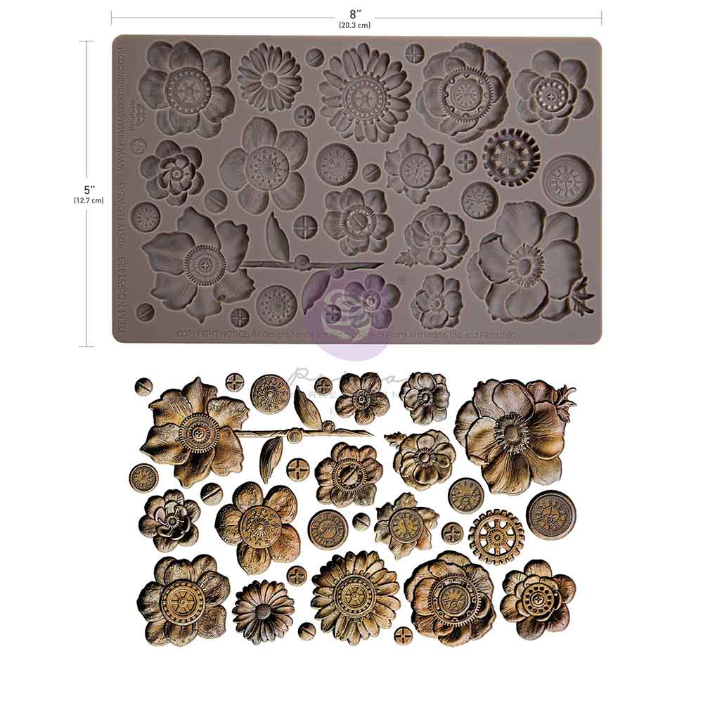 PRIMA FINNABAIR MOULD RUSTY FLOWERS 951429