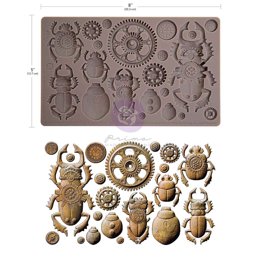 PRIMA FINNABAIR MOULD STEAMPUNK BEETLES 951436