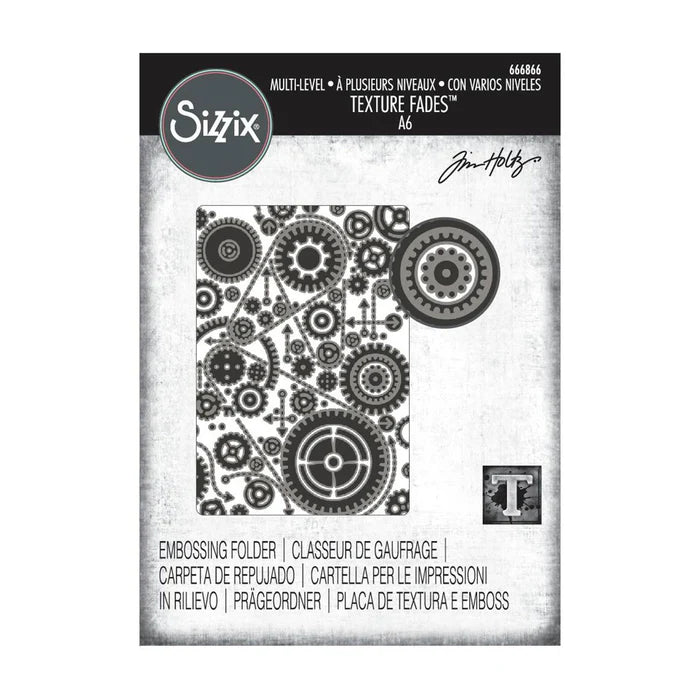 TIM HOLTZ TEXTURE FADES A6 EMBOSSING FOLDER 