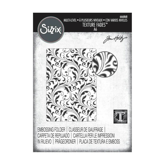 TIM HOLTZ TEXTURE FADES A6 EMBOSSING FOLDER 