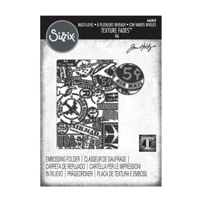 TIM HOLTZ TEXTURE FADES A6 EMBOSSING FOLDER 