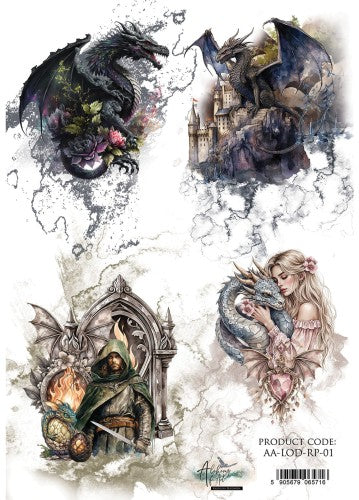 ALCHEMY OF ART RICE PAPER THE LEGENDS OF THE DRAGONS LOD01