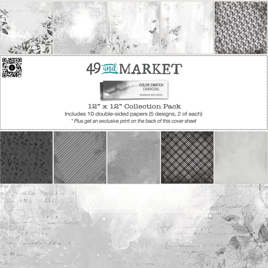 49 & MARKET CHARCOAL COLLECTION PACK 12 X 12 27365