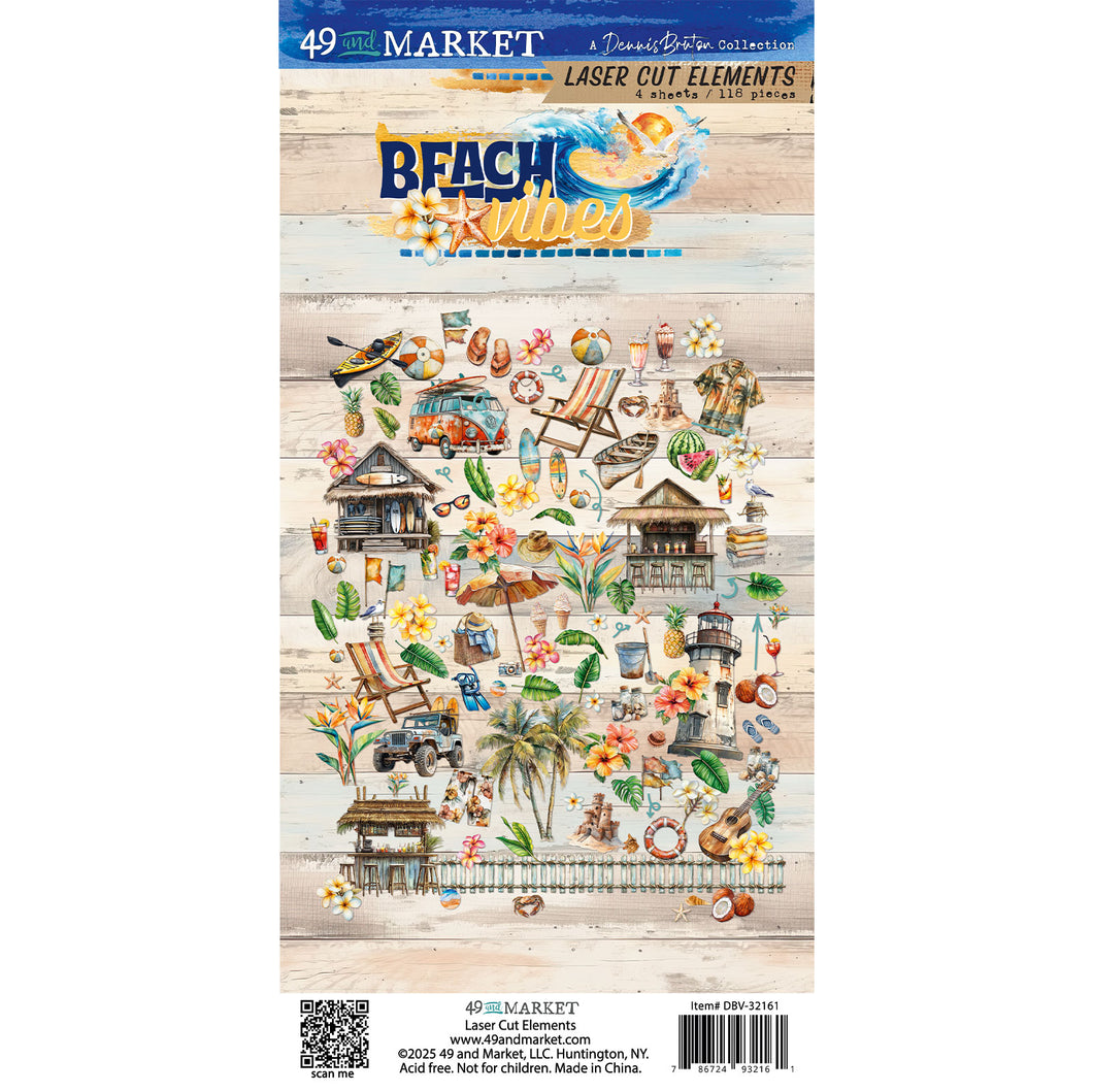 49 & MARKET BEACH VIBES LASER CUT ELEMENTS DBV32161