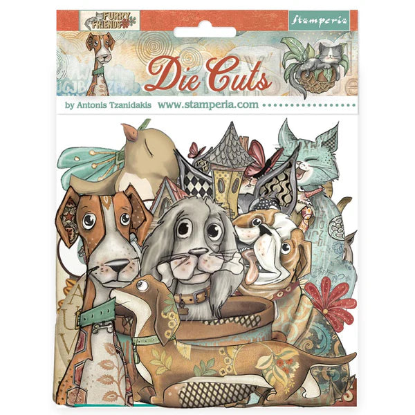STAMPERIA DIE CUTS - FURRY FRIENDS DFLDC121