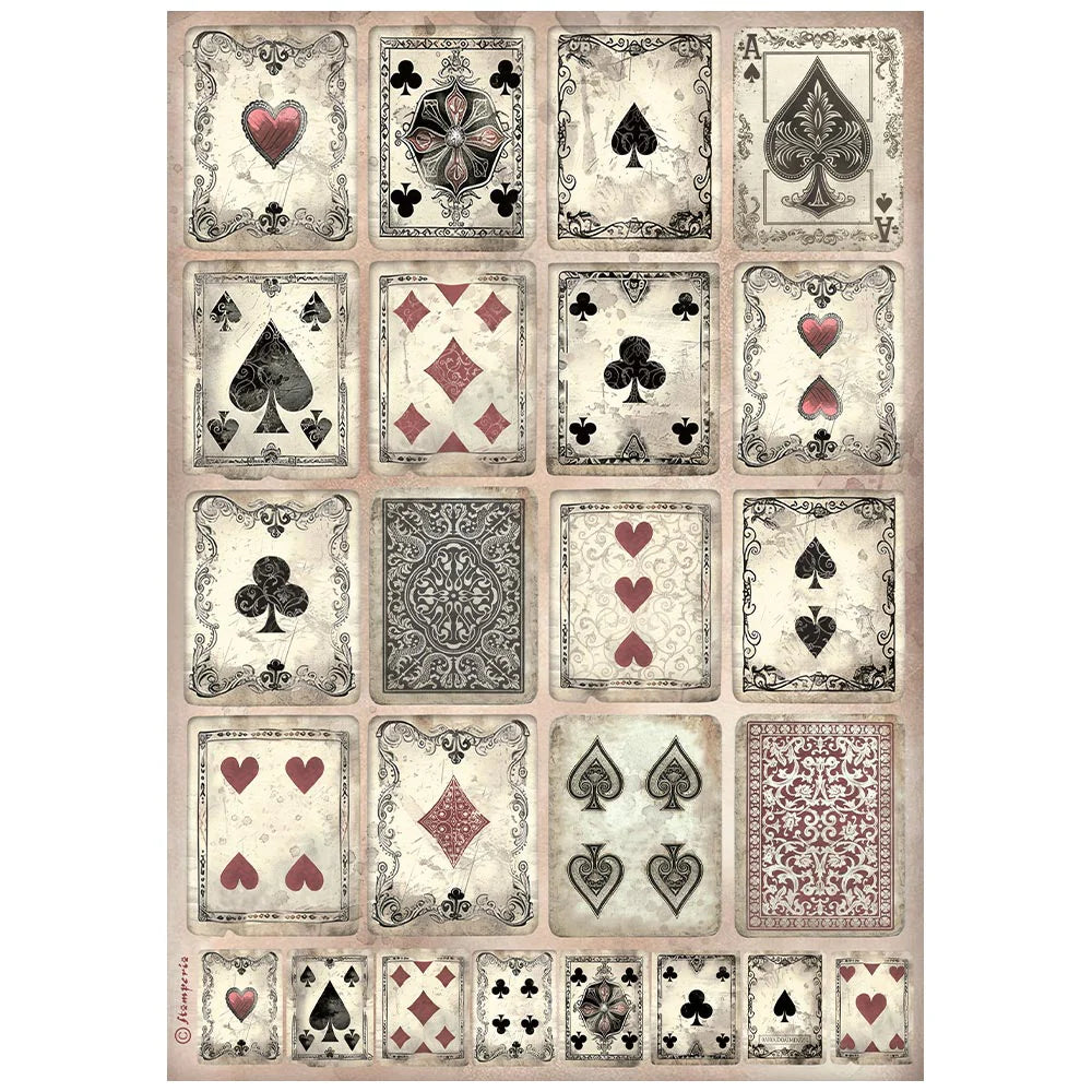 STAMPERIA MASTER OF MAGIC - CARDS  A4 RICE PAPER   DFSA41006