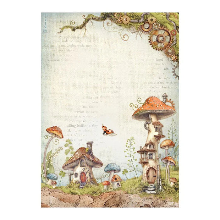 STAMPERIA HIDDEN GROVE  A4 RICE PAPER   DFSA41012