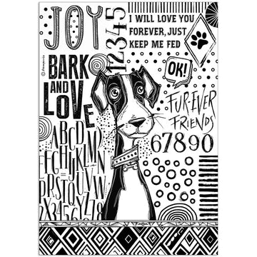 STAMPERIA FURRY FRIENDS   A4 RICE PAPER   DFSA1070