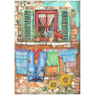STAMPERIA  A4 Rice Paper - SUNFLOWER ART   DFSA4768