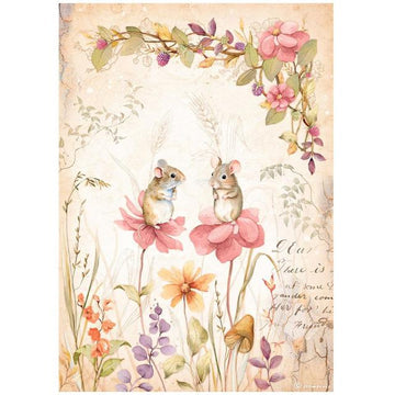 STAMPERIA  A4 Rice Paper - WOODLAND    DFSA4815