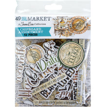 Load image into Gallery viewer, 49 &amp; MARKET CHIPBOARD ASSORTMENT COUNTRY HEART CAFE 52 PIECES 36411
