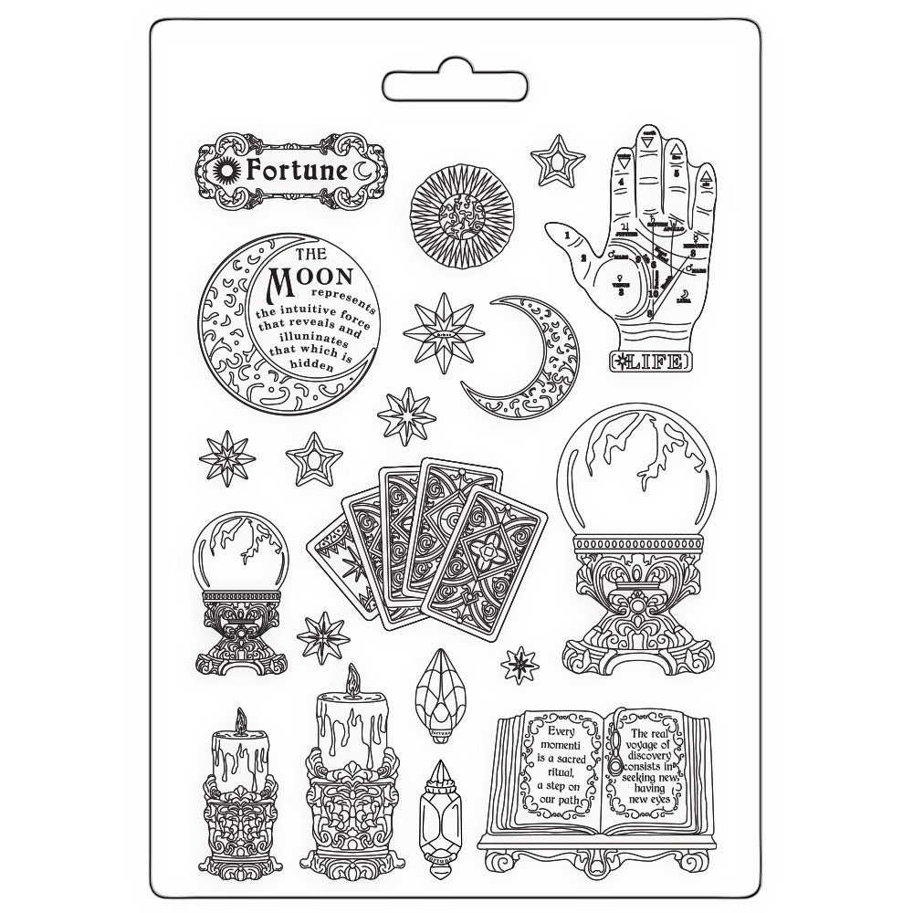 #92 STAMPERIA - A4 MAXI MOULD FORTUNE ASTROLOGY  K3PTA4578