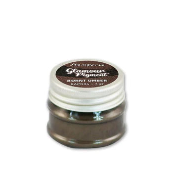 STAMPERIA GLAMOUR PIGMENT ( MICA) BURNT UMBER  KAP04 7gms