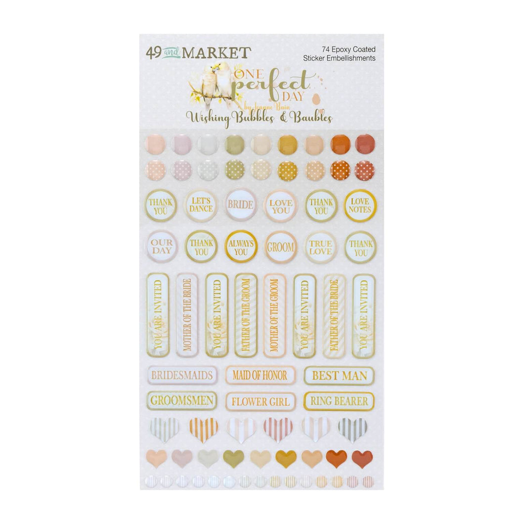 49 & MARKET ONE PERFECT DAY  WISHING BUBBLES & BAUBLES 74 PIECES 30976