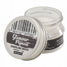 STAMPERIA GLAMOUR PIGMENT ( MICA) SPARKLING WHITE KAP01 7gms