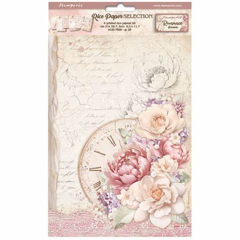 STAMPERIA ROMANCE FOREVER A4 RICE PAPER SELECTION DFSA4XRM