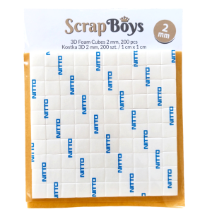 SCRAPBOYS 3D FOAM CUBES 2MM WHITE