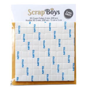 SCRAPBOYS 3D FOAM CUBES 2MM GRAY