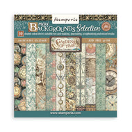 STAMPERIA  GARDENS OF TIME   BACKGROUNDS PAPERPACK 12