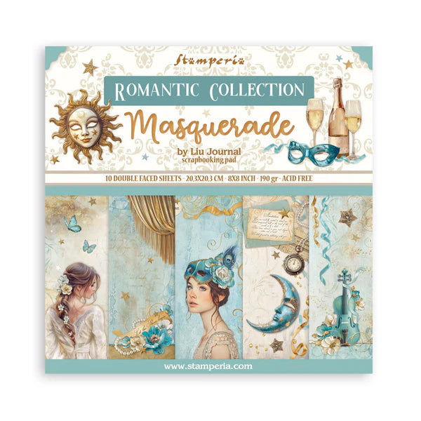 STAMPERIA  MASQUERADE  PAPERPACK 8