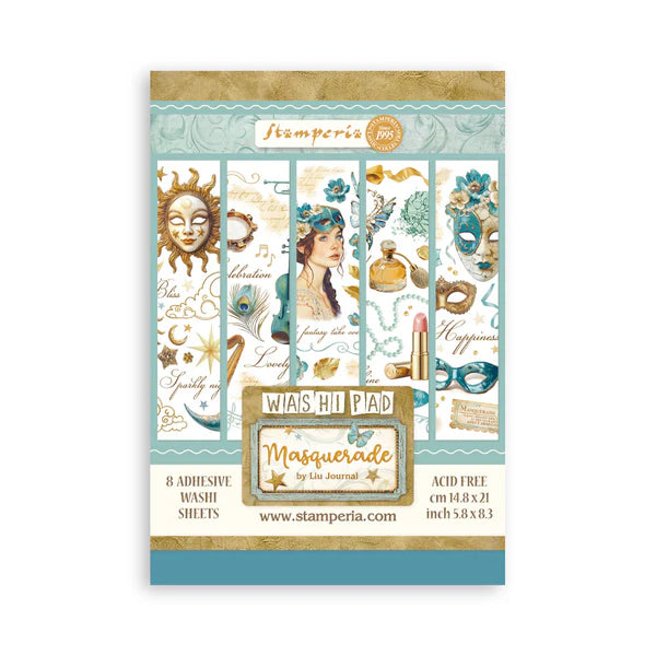 STAMPERIA WASHI PAD - MASQUERADE SBW15