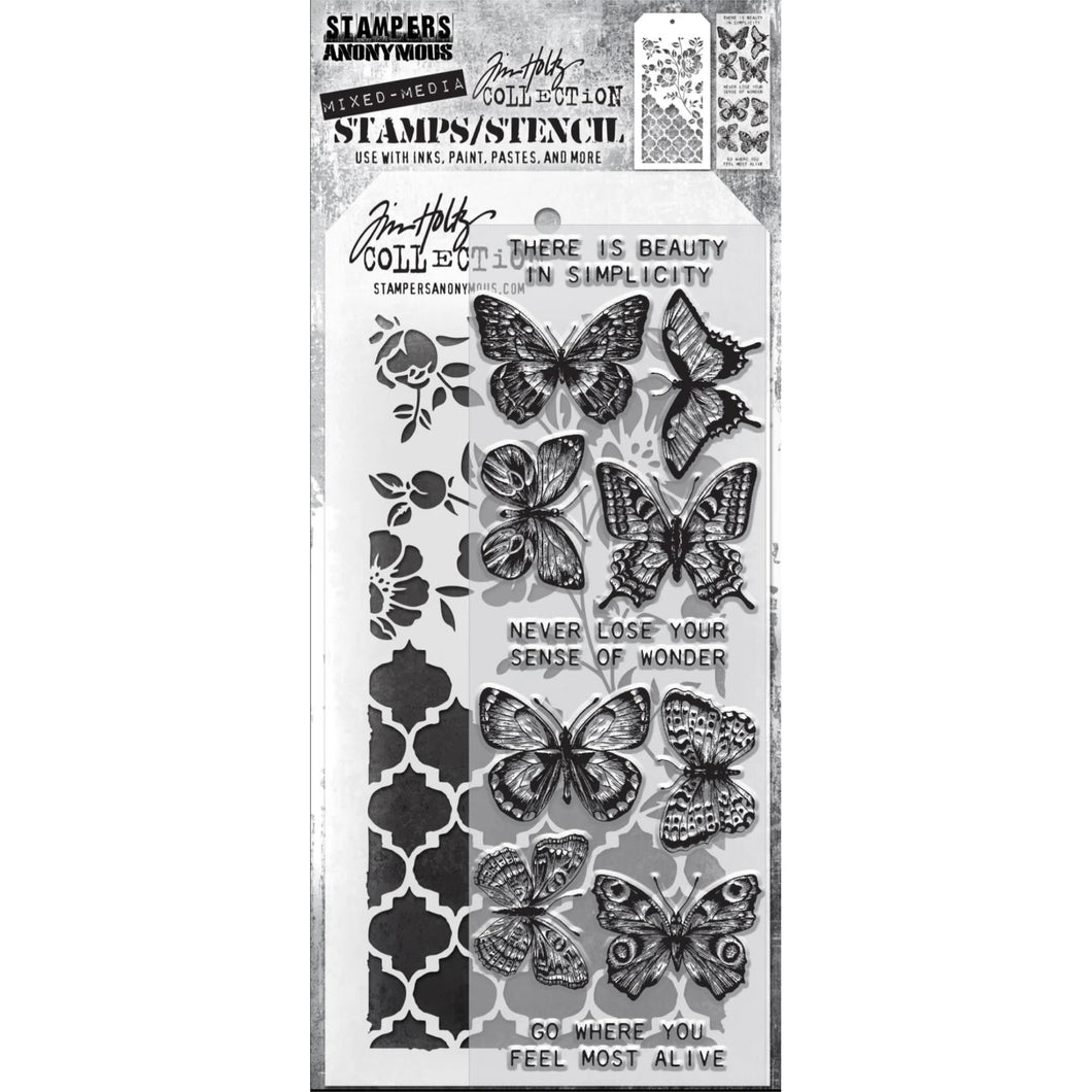 TIM HOLTZ MIXED MEDIA STAMP/STENCIL THMM144